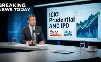 ICICI Prudential Asset Management Company logo displayed before IPO listing