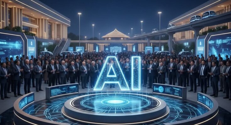 Prime Minister Narendra Modi's India AI Impact Summit 2026 at Bharat Mandapam, New Delhi