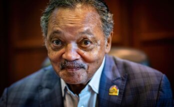 Civil rights leader Rev. Jesse Jackson delivering his famous "I Am Somebody" speech, representing his decades of activism and leadership