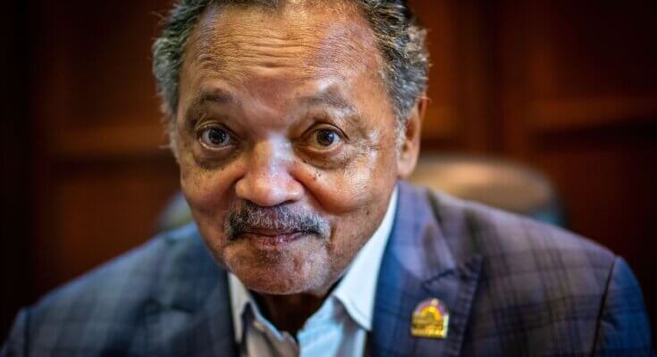 Civil rights leader Rev. Jesse Jackson delivering his famous "I Am Somebody" speech, representing his decades of activism and leadership